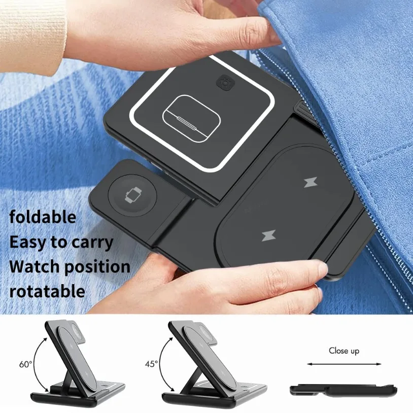 3-in-1 opvouwbare draadloze op - Watch Charger Cable recensie en prijs